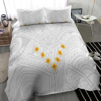 Tonga White Sunday Bedding Set Polynesian Plumeria Tribal Simple LT9 - Polynesian Pride