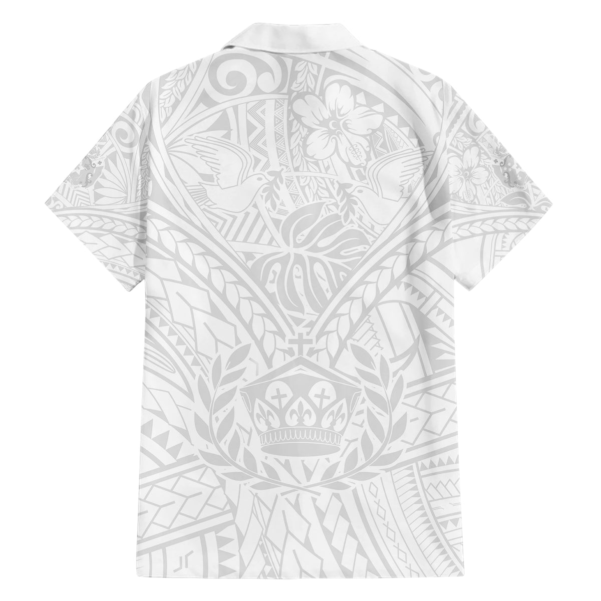 Tonga White Sunday Hawaiian Shirt Polynesian Plumeria Tribal Simple LT9 - Polynesian Pride