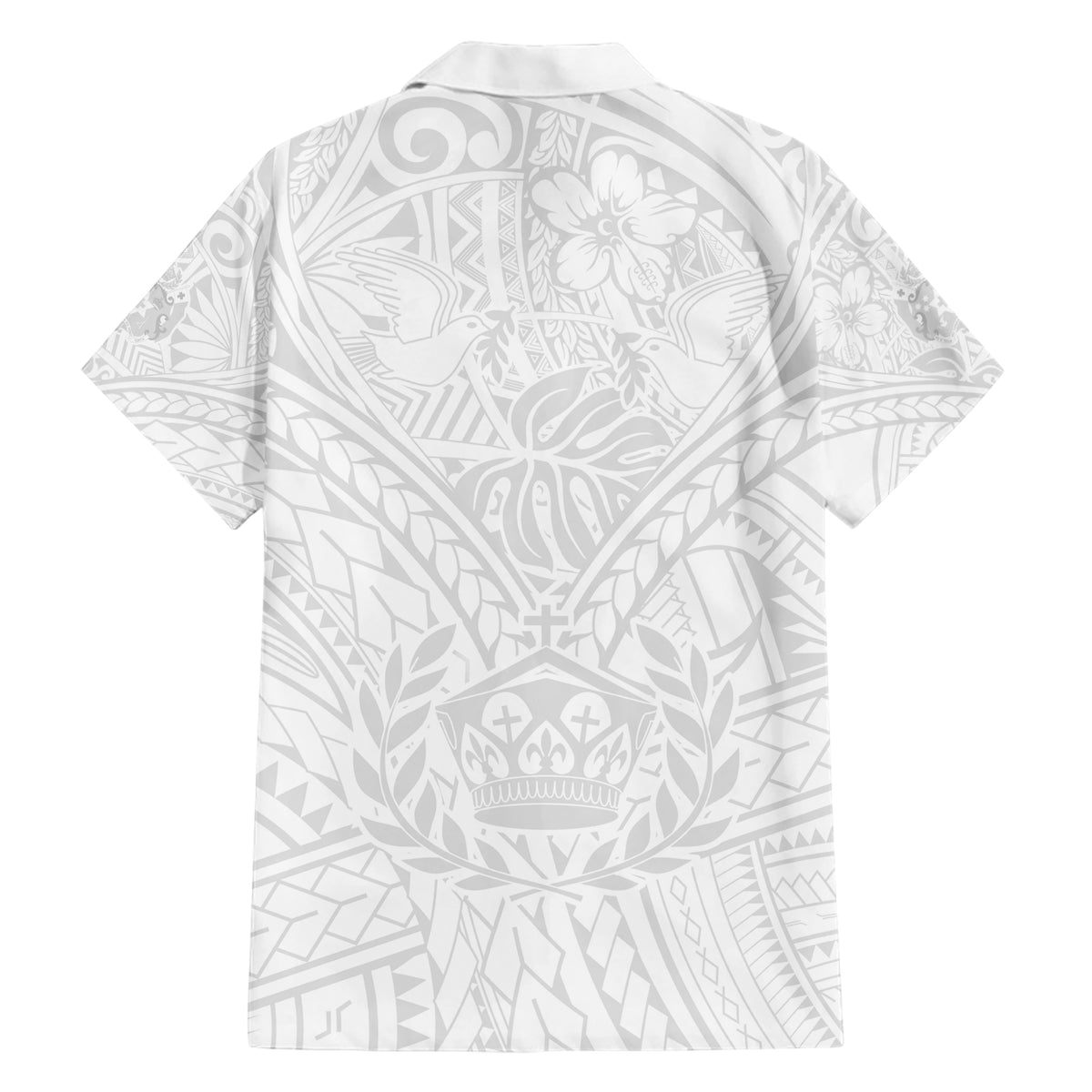 Tonga White Sunday Hawaiian Shirt Polynesian Plumeria Tribal Simple LT9 - Polynesian Pride