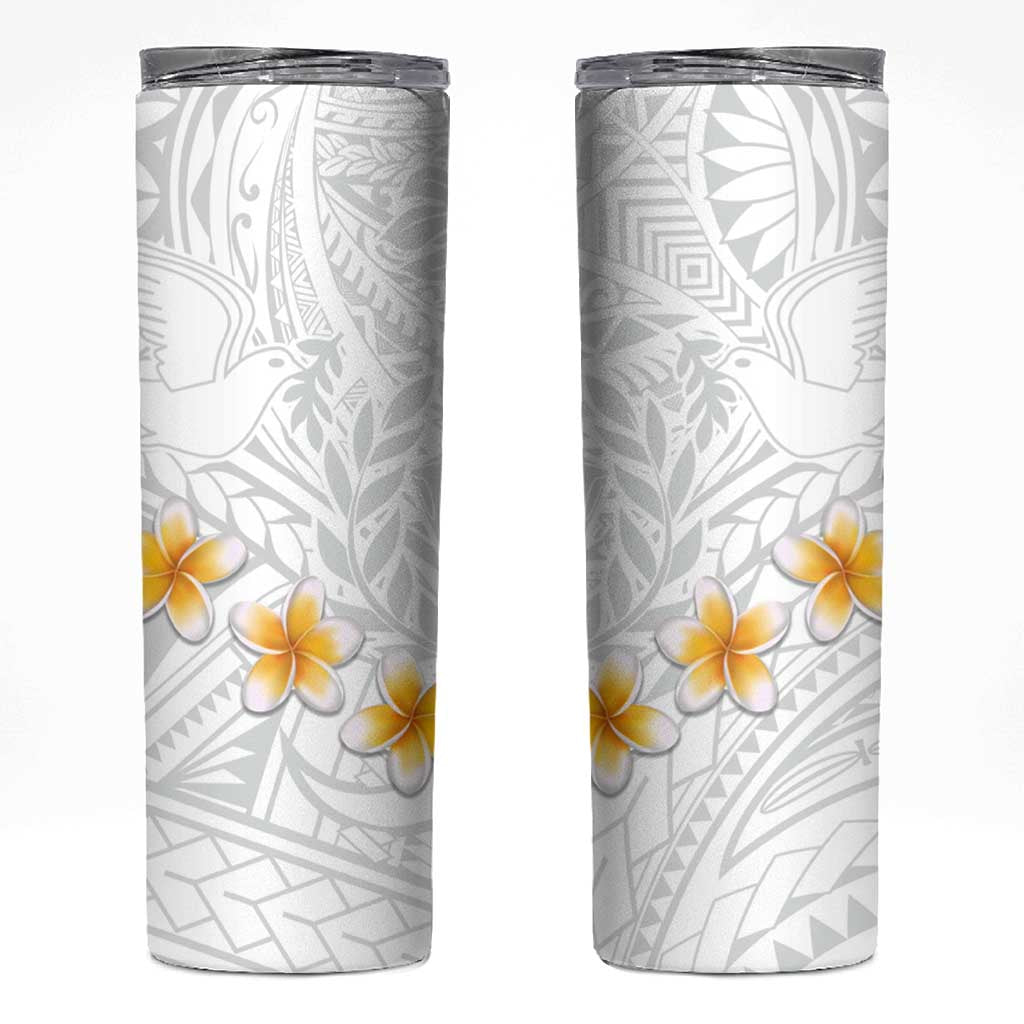 Tonga White Sunday Skinny Tumbler Polynesian Tribal Simple