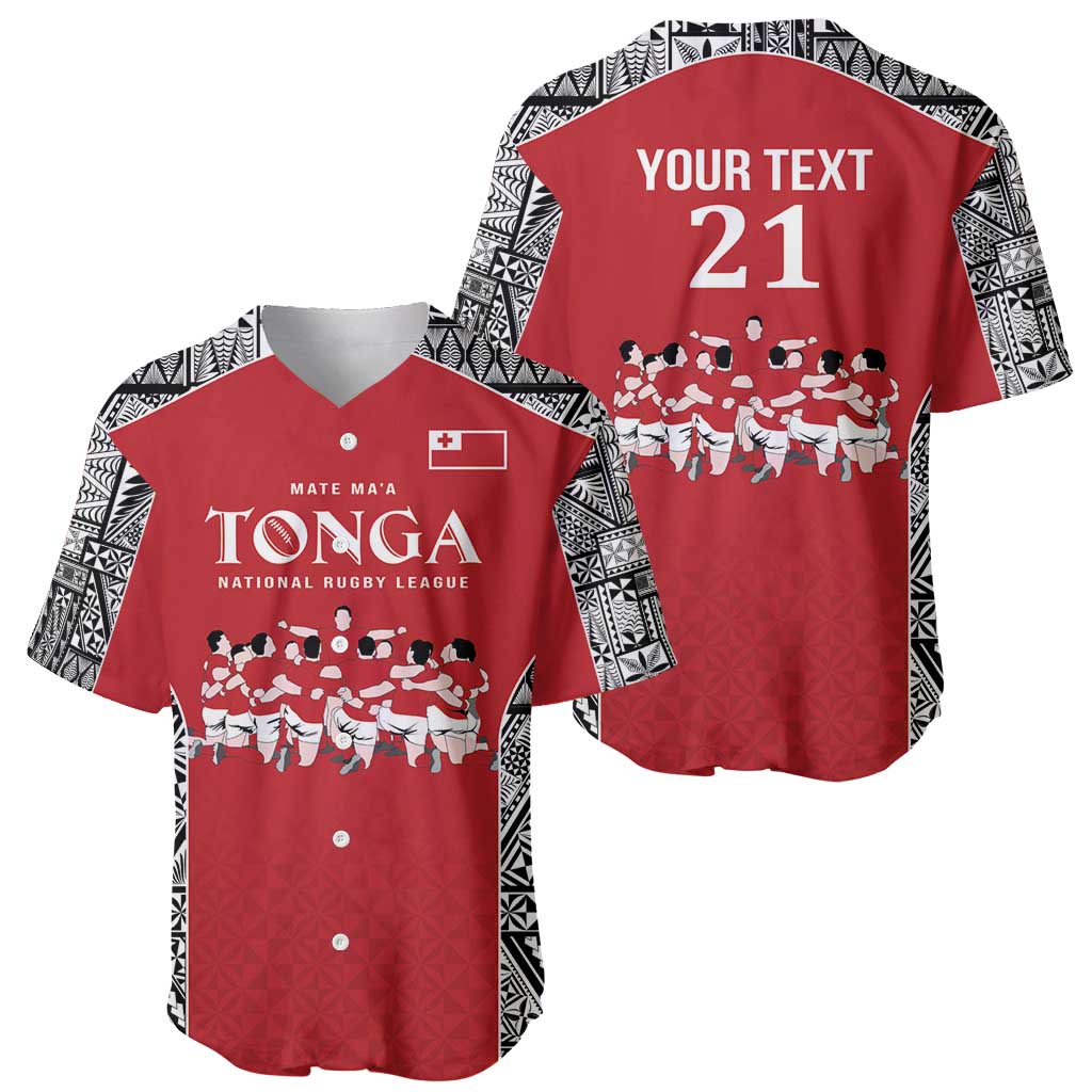 Custom Tonga Rugby Mate Ma'a Baseball Jersey Tonga XIII Make History Pacific Champions