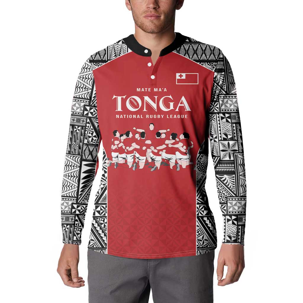 Custom Tonga Rugby Mate Ma'a Button Sweatshirt Tonga XIII Make History Pacific Champions