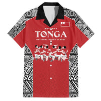 Custom Tonga Rugby Mate Ma'a Family Matching Puletasi and Hawaiian Shirt Tonga XIII Make History Pacific Champions LT9 Dad's Shirt - Short Sleeve Red - Polynesian Pride
