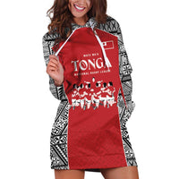 Custom Tonga Rugby Mate Ma'a Hoodie Dress Tonga XIII Make History Pacific Champions LT9 Red - Polynesian Pride