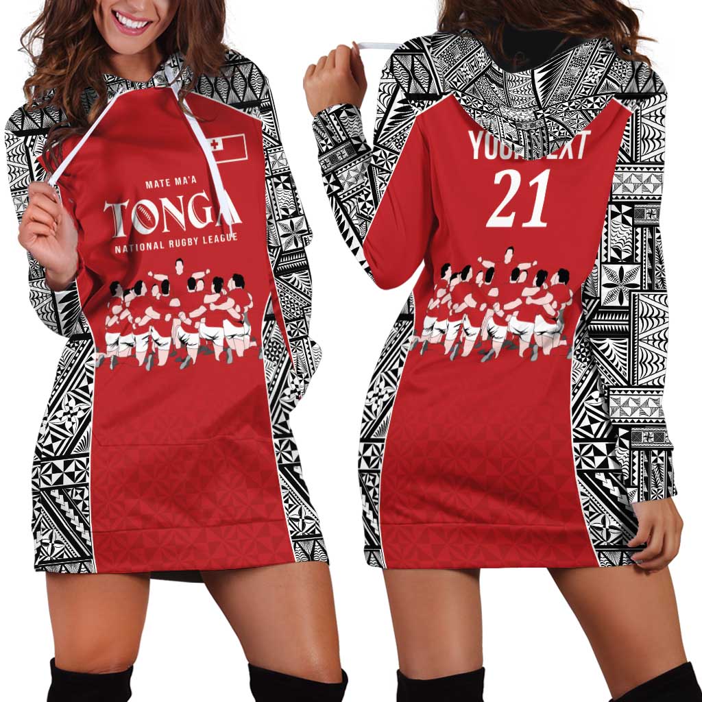 Custom Tonga Rugby Mate Ma'a Hoodie Dress Tonga XIII Make History Pacific Champions LT9 - Polynesian Pride