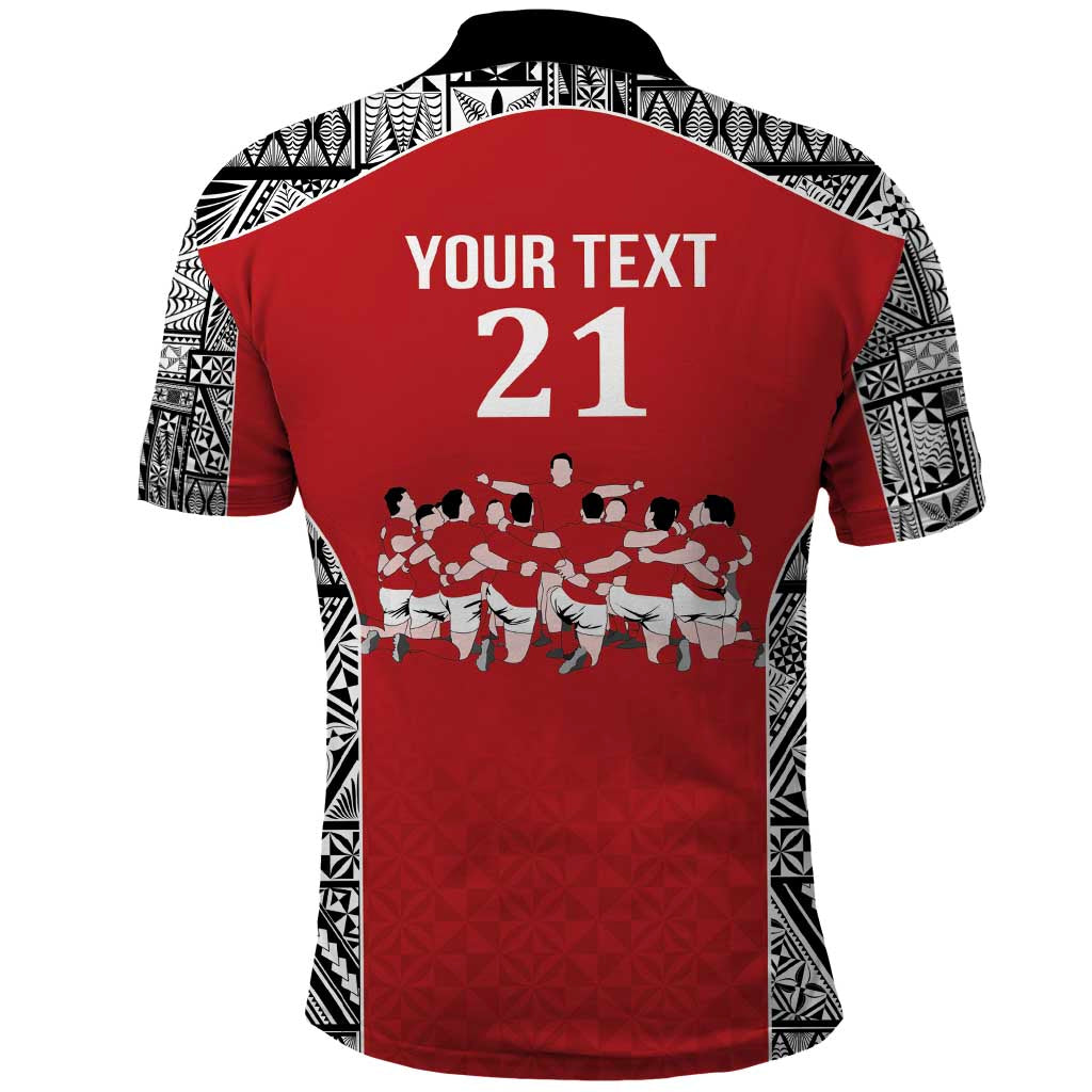 Custom Tonga Rugby Mate Ma'a Polo Shirt Tonga XIII Make History Pacific Champions LT9 - Polynesian Pride