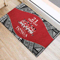 Custom Tonga Rugby Mate Ma'a Rubber Doormat Tonga XIII Make History Pacific Champions