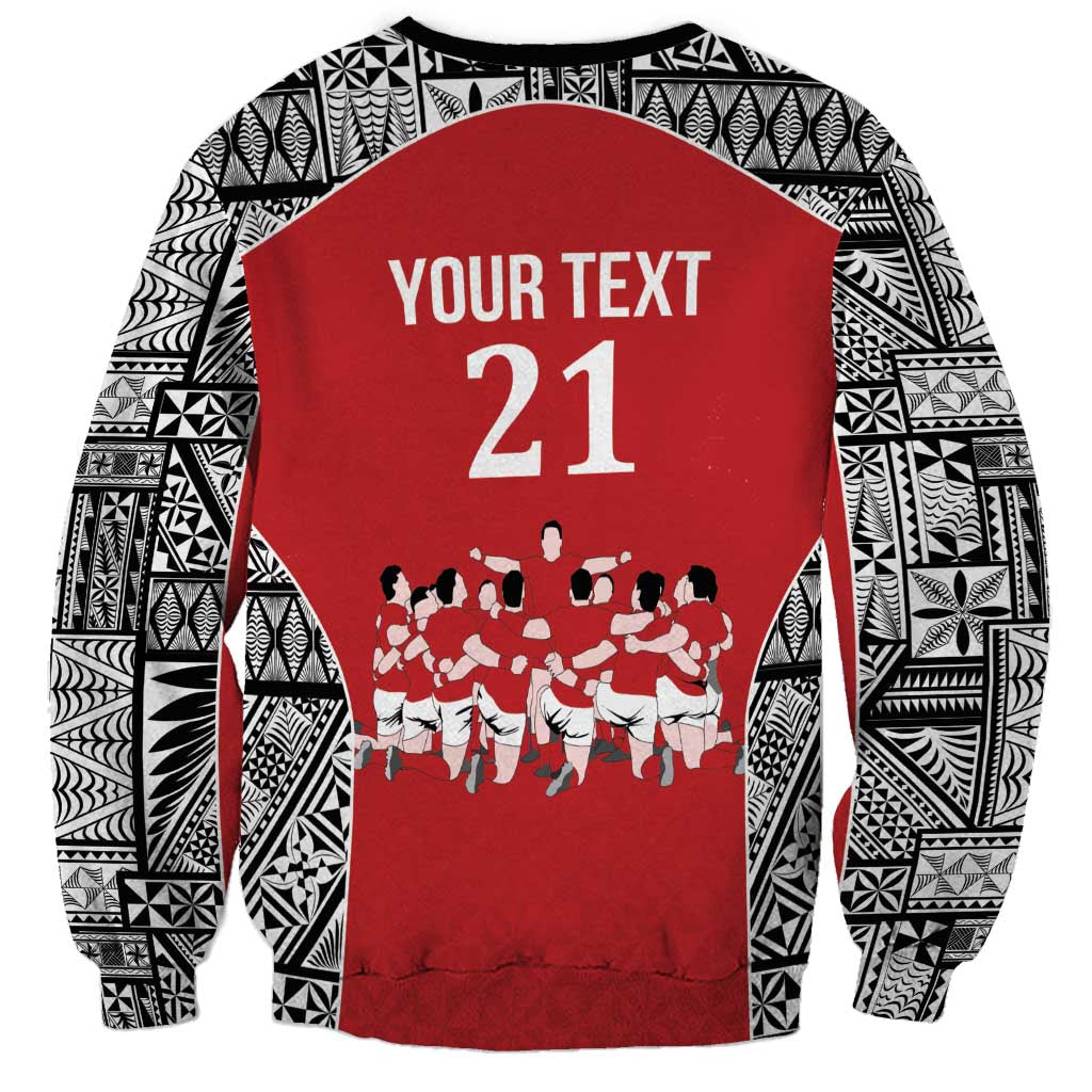 Custom Tonga Rugby Mate Ma'a Sweatshirt Tonga XIII Make History Pacific Champions