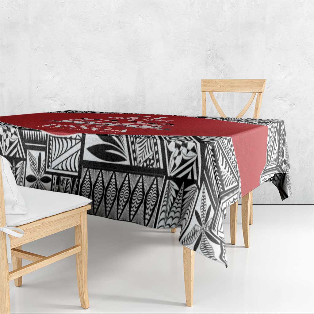 Custom Tonga Rugby Mate Ma'a Tablecloth Tonga XIII Make History Pacific Champions