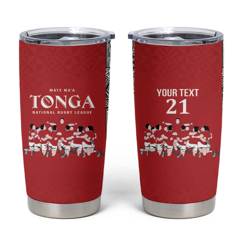 Custom Tonga Rugby Mate Ma'a Tumbler Cup Tonga XIII Make History Pacific Champions