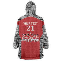 Custom Tonga Rugby Mate Ma'a Wearable Blanket Hoodie Tonga XIII Make History Pacific Champions LT9 - Polynesian Pride