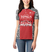 Custom Tonga Rugby Mate Ma'a Women Polo Shirt Tonga XIII Make History Pacific Champions