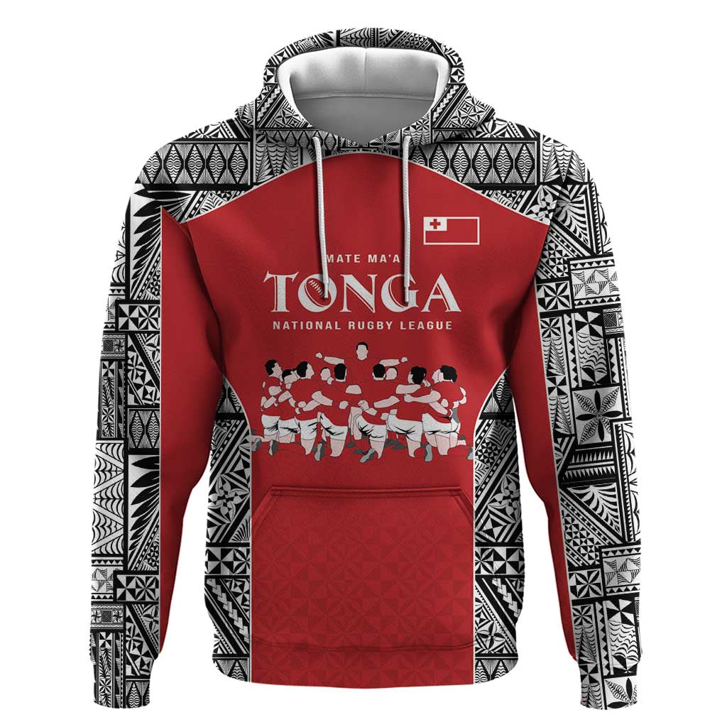 Custom Tonga Rugby Mate Ma'a Zip Hoodie Tonga XIII Make History Pacific Champions LT9 Pullover Hoodie Red - Polynesian Pride