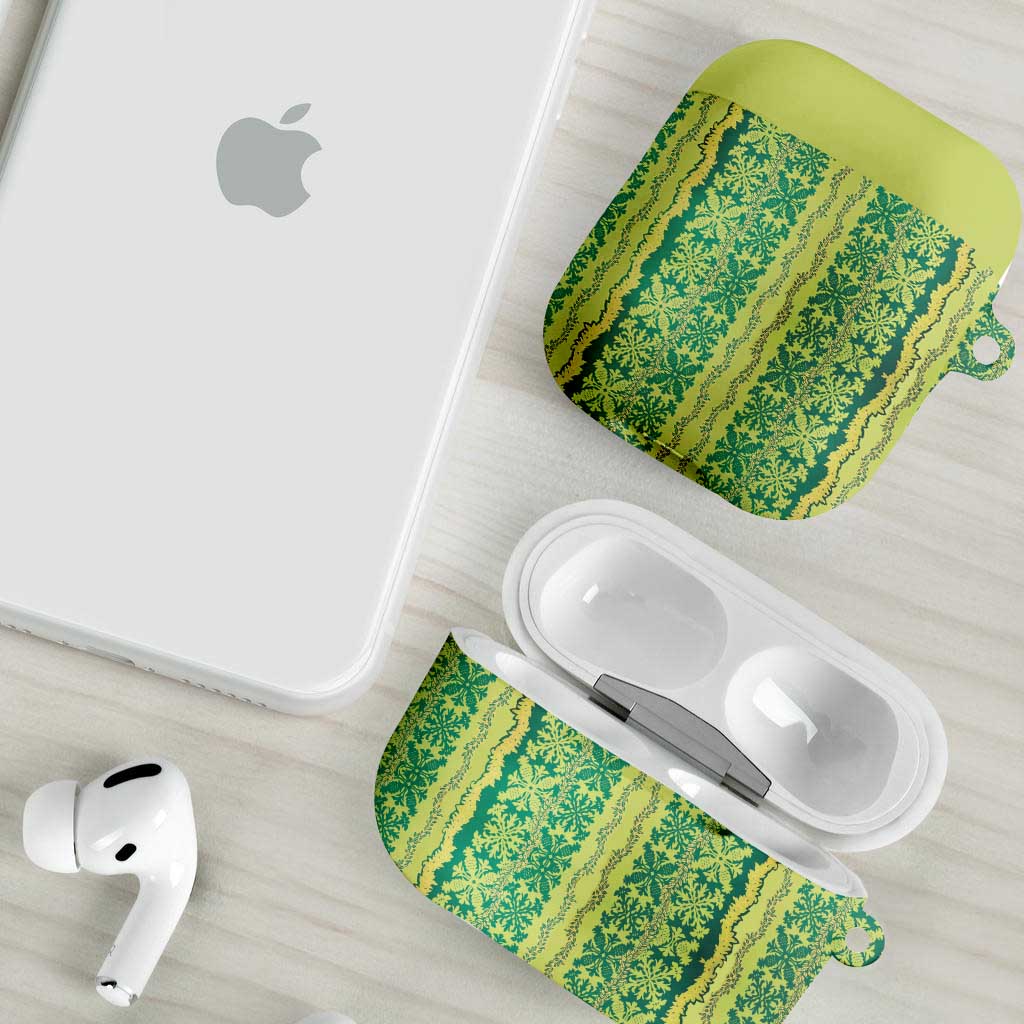 Hawaii Lei with Tribal Quilt Motif AirPods Case - Polynesian Pride