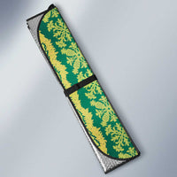 Hawaii Lei with Tribal Quilt Motif Auto Sun Shade - Polynesian Pride