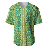 Hawaii Lei with Tribal Quilt Motif Baseball Jersey
