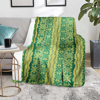 Hawaii Lei with Tribal Quilt Motif Blanket