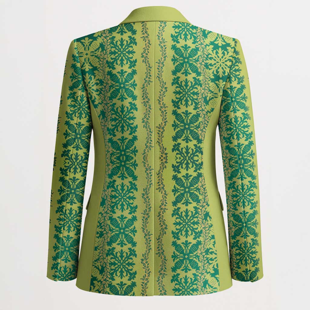 Hawaii Lei with Tribal Quilt Motif Blazer LT9 - Polynesian Pride