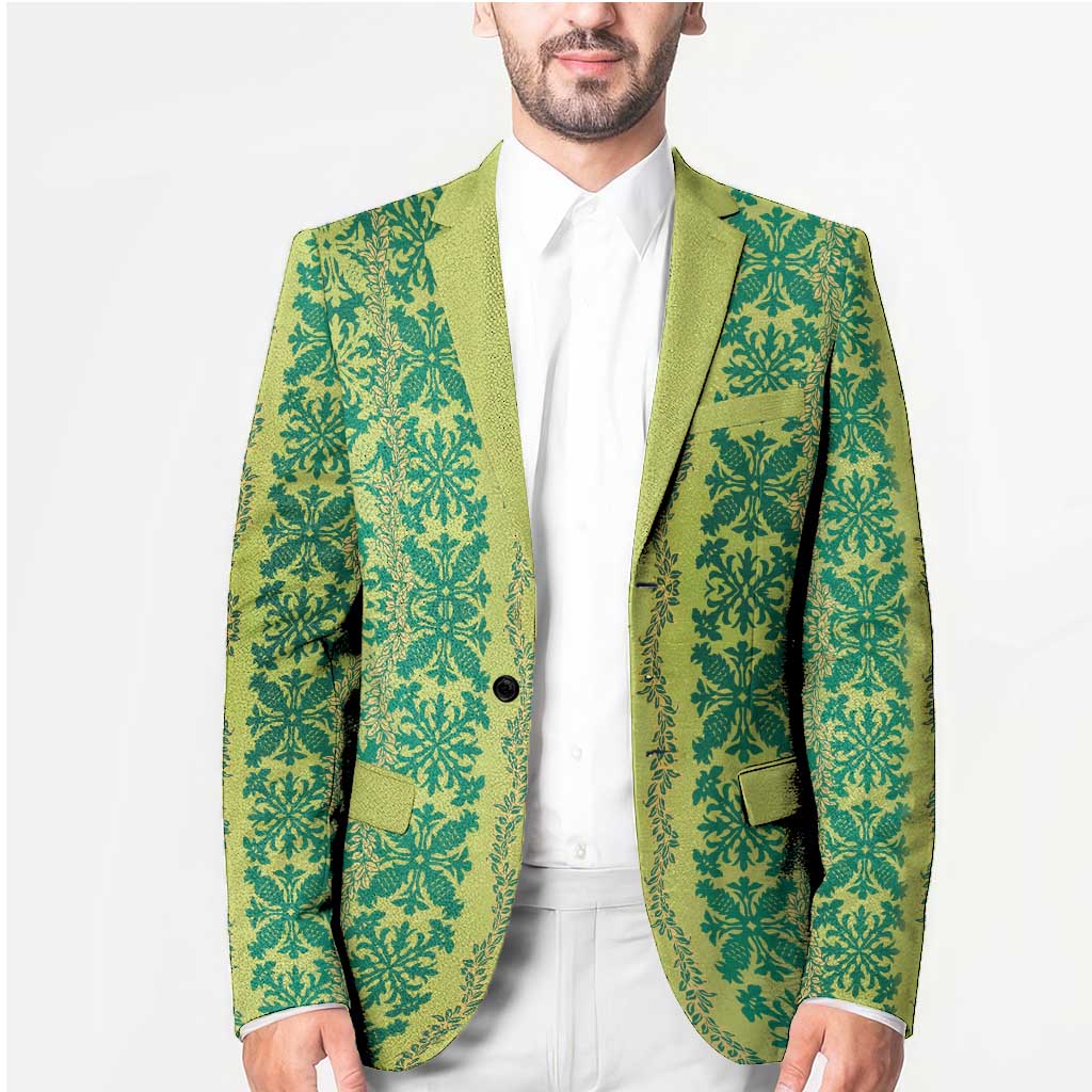 Hawaii Lei with Tribal Quilt Motif Blazer LT9 - Polynesian Pride