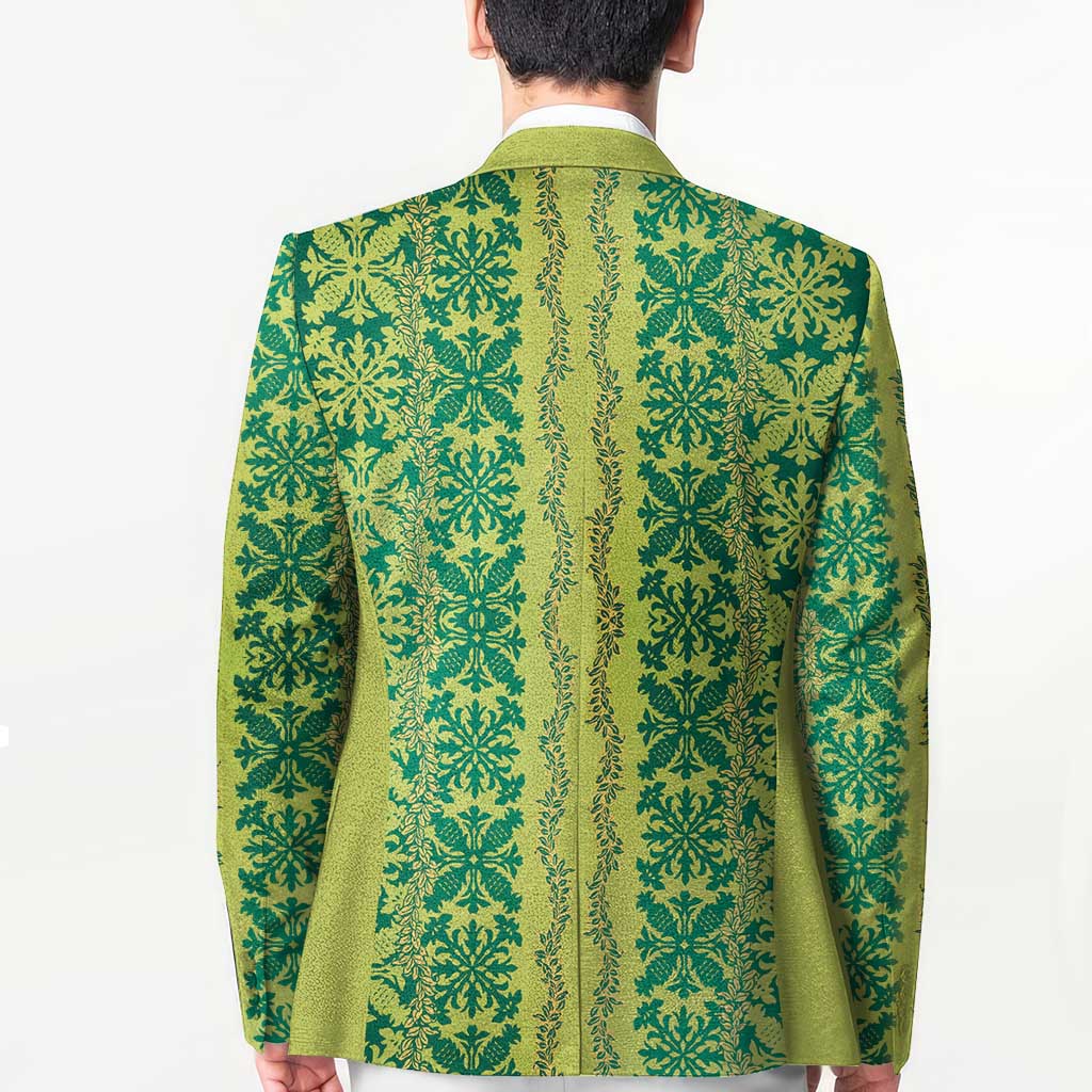 Hawaii Lei with Tribal Quilt Motif Blazer LT9 - Polynesian Pride