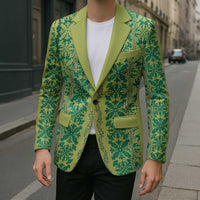 Hawaii Lei with Tribal Quilt Motif Blazer LT9 - Polynesian Pride