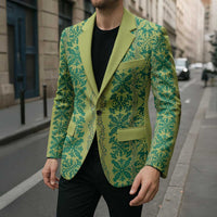 Hawaii Lei with Tribal Quilt Motif Blazer LT9 - Polynesian Pride