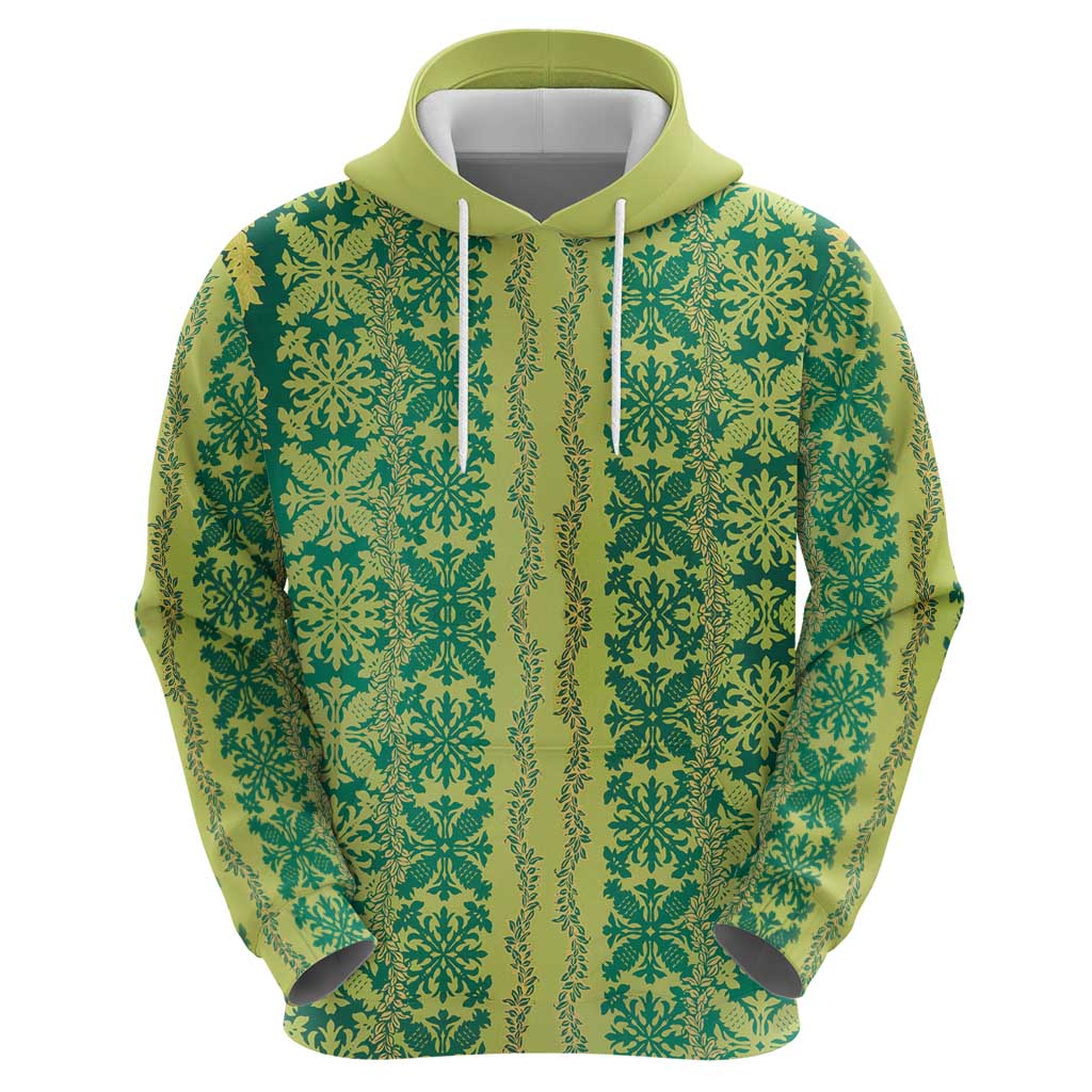 Hawaii Lei with Tribal Quilt Motif Hoodie