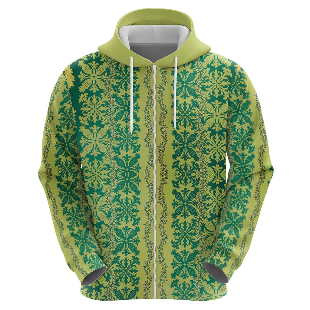 Hawaii Lei with Tribal Quilt Motif Hoodie