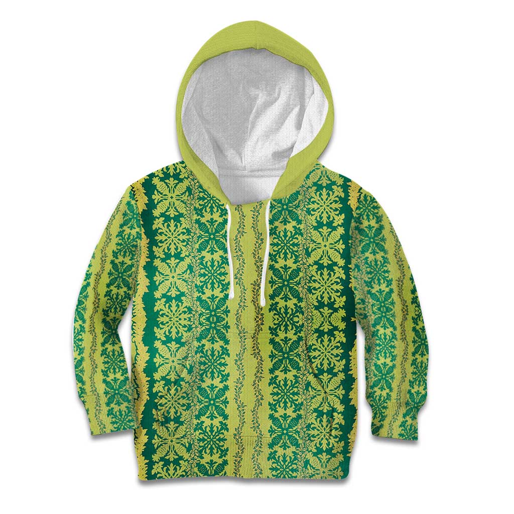 Hawaii Lei with Tribal Quilt Motif Kid Hoodie