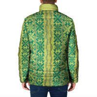 Hawaii Lei with Tribal Quilt Motif Padded Jacket - Polynesian Pride