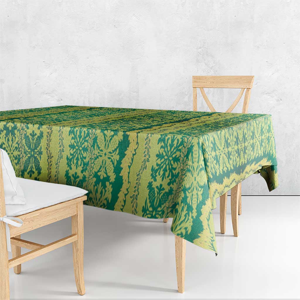 Hawaii Lei with Tribal Quilt Motif Tablecloth LT9 - Polynesian Pride