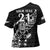 New Zealand Rugby Warrior Custom Cross Shoulder Shirt Black Fern Taniko Motif - Polynesian Pride