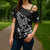 New Zealand Rugby Warrior Custom Cross Shoulder Shirt Black Fern Taniko Motif - Polynesian Pride