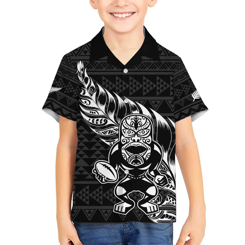 New Zealand Rugby Warrior Custom Hawaiian Shirt Black Fern Taniko Motif LT9 - Polynesian Pride