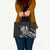 New Zealand Rugby Warrior Custom Leather Bag Black Fern Taniko Motif - Polynesian Pride