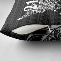 New Zealand Rugby Warrior Custom Pillow Cover Black Fern Taniko Motif LT9 - Polynesian Pride
