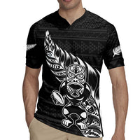 New Zealand Rugby Warrior Custom Rugby Jersey Black Fern Taniko Motif LT9 - Polynesian Pride