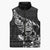 New Zealand Rugby Warrior Custom Sleeveless Puffer Jacket Black Fern Taniko Motif - Polynesian Pride