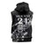 New Zealand Rugby Warrior Custom Sleeveless Zip Hoodie Black Fern Taniko Motif - Polynesian Pride