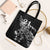 New Zealand Rugby Warrior Custom Tote Bag Black Fern Taniko Motif - Polynesian Pride