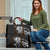 New Zealand Rugby Warrior Custom Travel Bag Black Fern Taniko Motif - Polynesian Pride