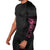 New Zealand Rugby Warrior Custom Arm Sleeves Pink Fern Taniko Motif - Polynesian Pride