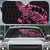 New Zealand Rugby Warrior Custom Auto Sun Shade Pink Fern Taniko Motif - Polynesian Pride