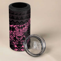New Zealand Rugby Warrior Custom 4 in 1 Can Cooler Tumbler Pink Fern Taniko Motif