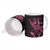 New Zealand Rugby Warrior Custom Ceramic Mug Pink Fern Taniko Motif - Polynesian Pride