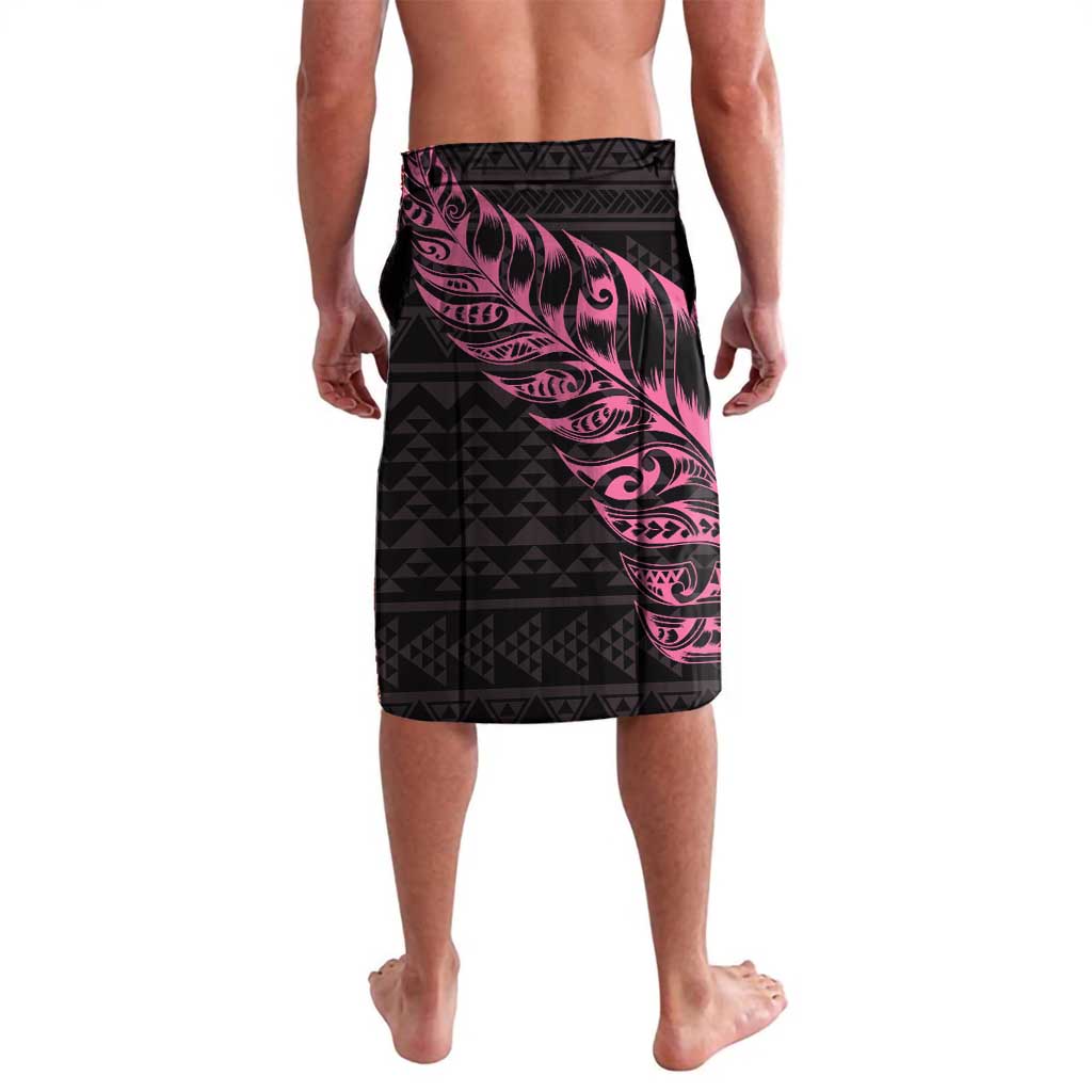 New Zealand Rugby Warrior Custom Lavalava Pink Fern Taniko Motif