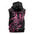 New Zealand Rugby Warrior Custom Sleeveless Hoodie Pink Fern Taniko Motif - Polynesian Pride