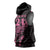 New Zealand Rugby Warrior Custom Sleeveless Hoodie Pink Fern Taniko Motif - Polynesian Pride
