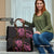 New Zealand Rugby Warrior Custom Travel Bag Pink Fern Taniko Motif - Polynesian Pride