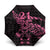 New Zealand Rugby Warrior Custom Umbrella Pink Fern Taniko Motif - Polynesian Pride